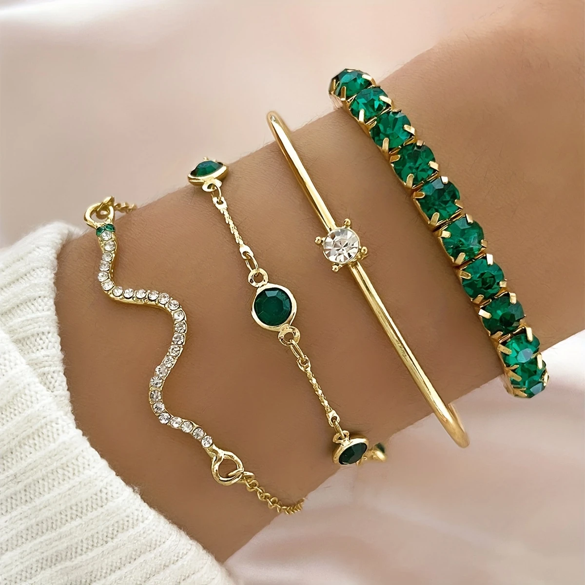 Gemstone Bracelet Set