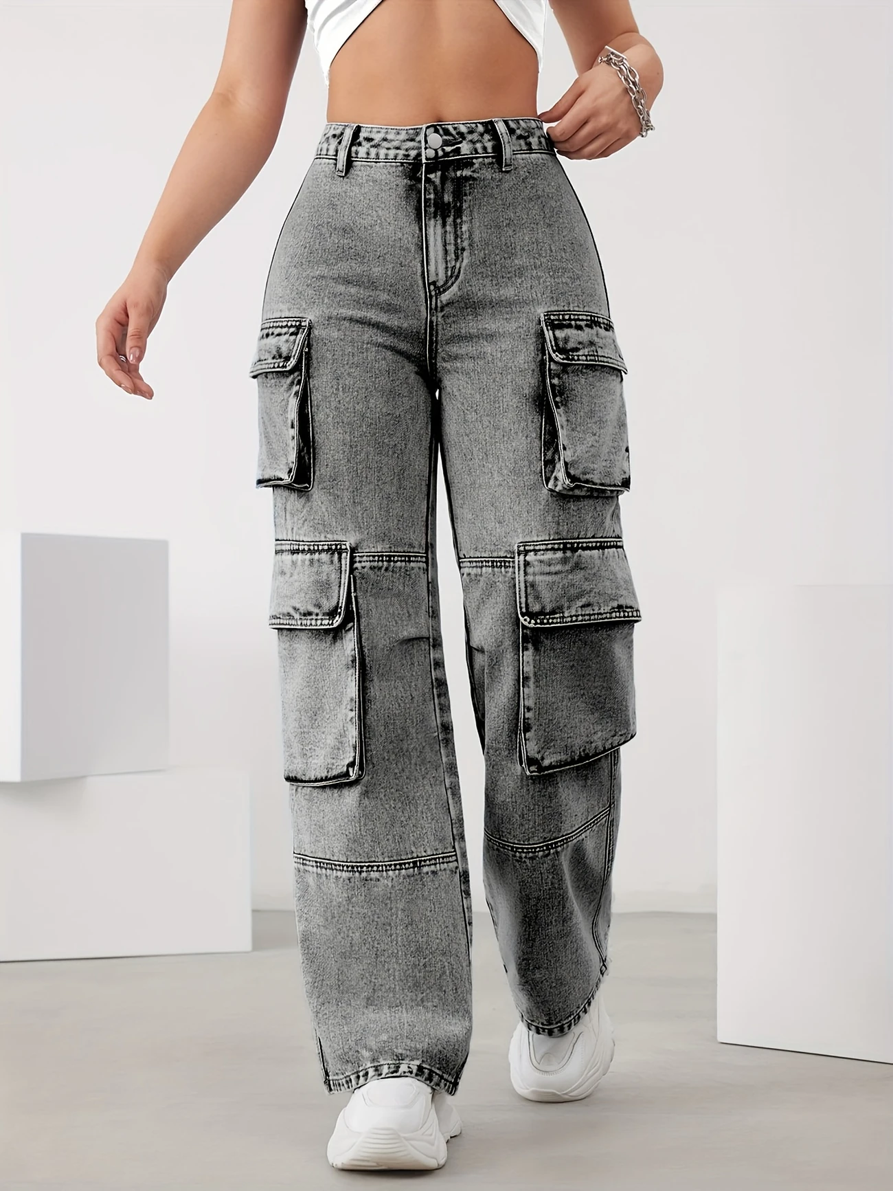 Cargo Denim Jeans